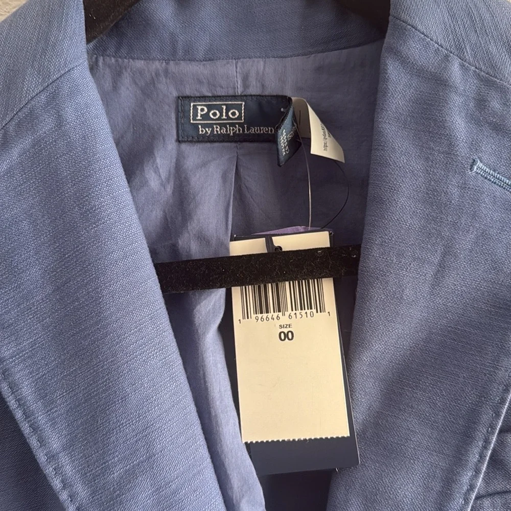 Polo Ralph Lauren Cotton Sateen Blazer size 00 brand new with tags - Picture 5 of 8